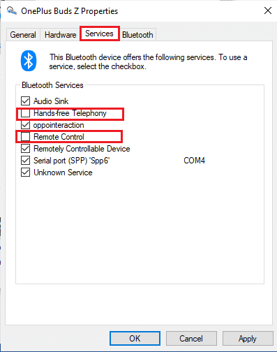 قم بإلغاء تحديد المربعات الاتصال الهاتفي بدون استخدام اليدين وجهاز التحكم عن بعد