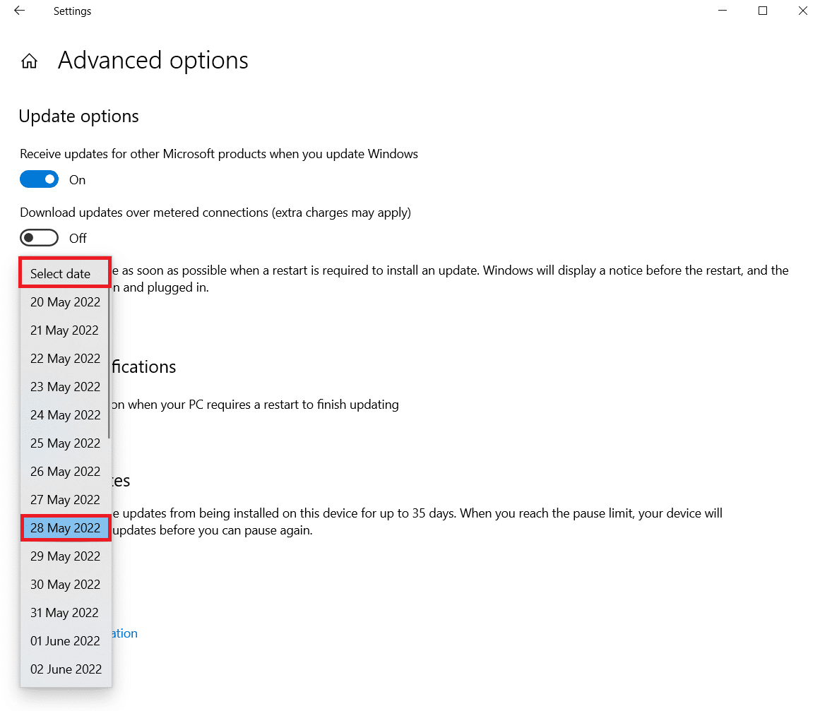 حدد التاريخ لجدولة التحديثات