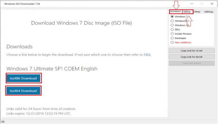 أداة تنزيل Microsoft ويندوز و Office ISO