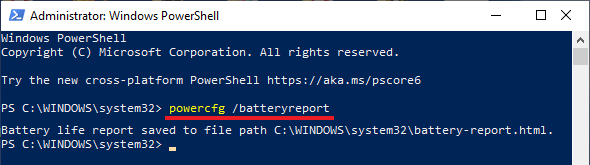 حل مشكلة استنزاف بطارية اللاب توب عند إغلاق الغطاء 28 Generate ويندوز Laptop Battery Report Using PowerShell