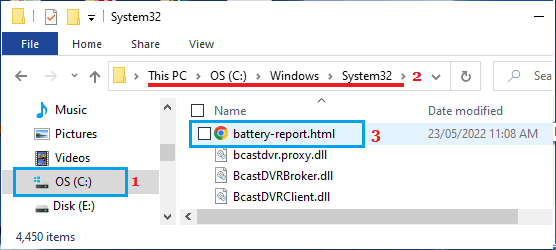 حل مشكلة استنزاف بطارية اللاب توب عند إغلاق الغطاء 29 Open Battery Report on ويندوز Laptop