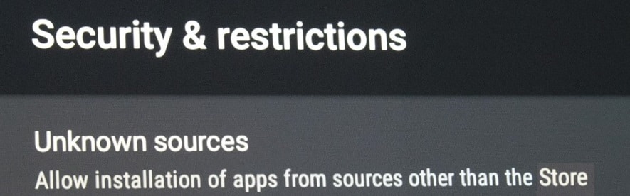 الأمان والقيود مصادر غير معروفة سامسونج Smart TV