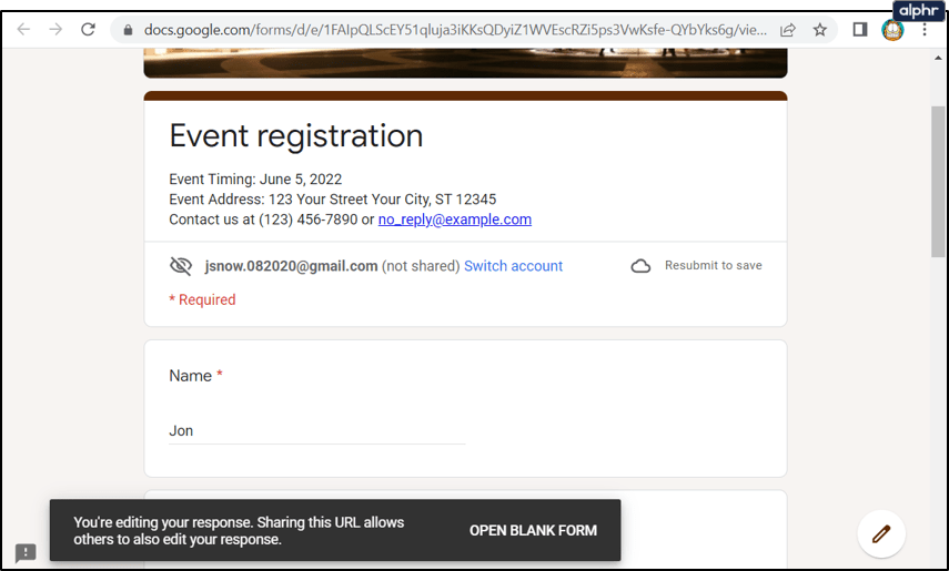 628f6fcc4963d طريقة تحرير نموذج بعد الإرسال في Google Forms