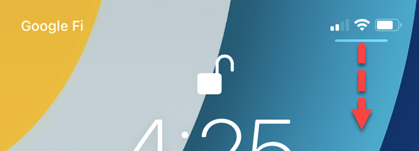 اسحب لأسفل على المقبض.