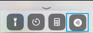 NFC Icon in آيفون Control Center