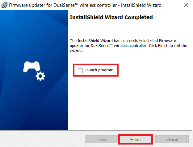 حدد خيار بدء البرنامج وانقر على إنهاء. إصلاح وحدة تحكم PS4 باللون الأبيض اللامع