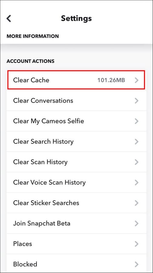 طريقة مسح ذاكرة التخزين المؤقت سناب شات