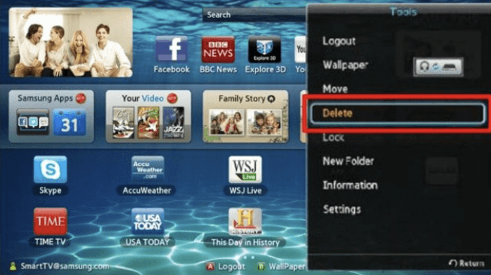 طريقة حذف التطبيقات من تلفزيون سامسونج الذكي 9 6299c2e1296ce طريقة حذف التطبيقات من تلفزيون سامسونج الذكي