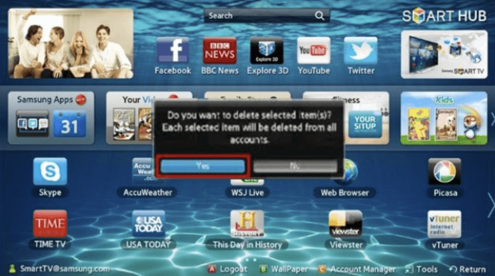 طريقة حذف التطبيقات من تلفزيون سامسونج الذكي 10 6299c2e9a0075 طريقة حذف التطبيقات من تلفزيون سامسونج الذكي