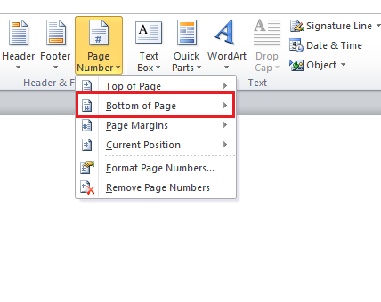 طريقة كتابة الأرقام الرومانية في Word 61 انقر فوق أسفل الصفحة