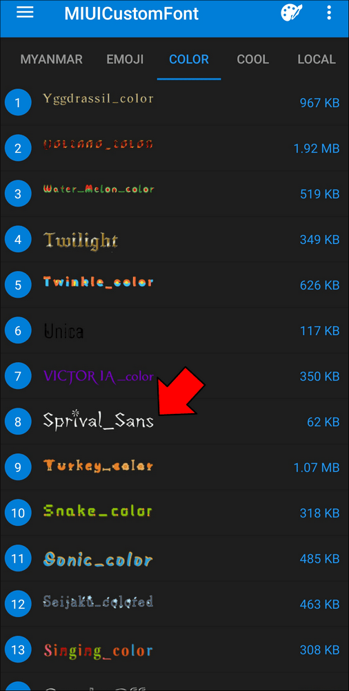 629ea685c74fc طريقة تغيير الخط في MIUI