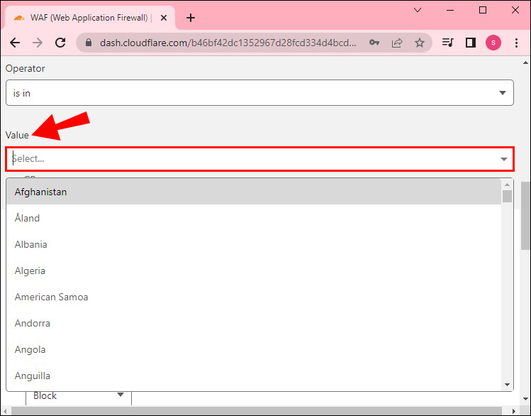 62a076e9abbbb طريقة منع بلد في CloudFlare