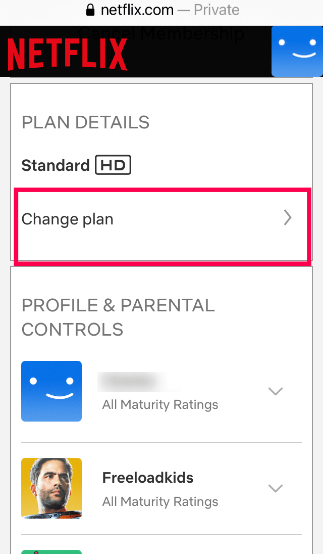 62a4955fd6996 طريقة تغيير اشتراك خطة نتفليكس (ترقية وتخفيض الباقة)