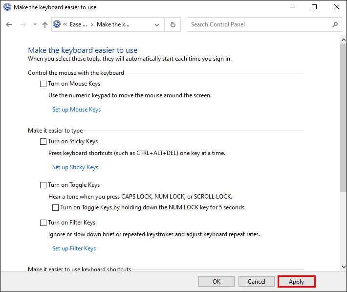 62e568854dd88 كيفية إيقاف ثبات المفاتيح على Windows أو Mac أو Chromebook