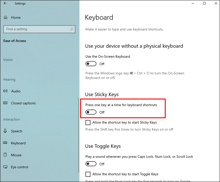 62e568893b8c5 كيفية إيقاف ثبات المفاتيح على Windows أو Mac أو Chromebook