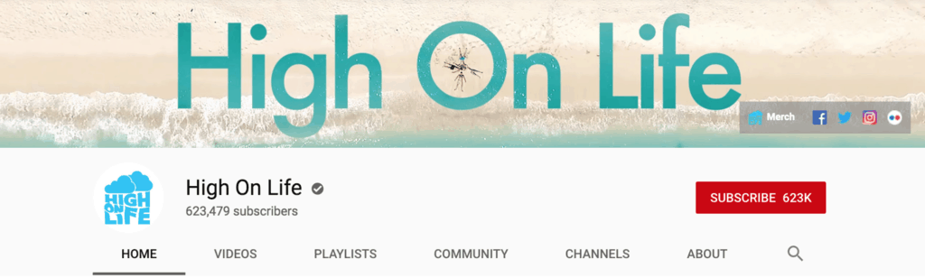 لافتة يوتيوب عالية الحياة