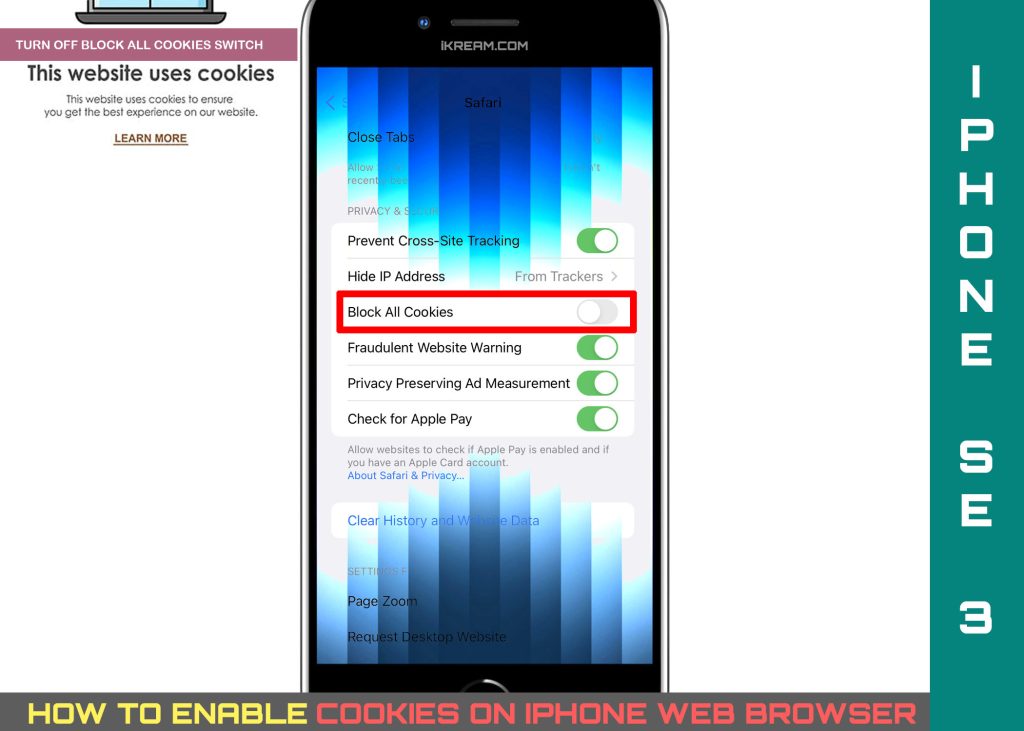 كيفية تفعيل الكوكيز على آيفون Safari 14 62efcab5536c7 كيفية تفعيل الكوكيز على آيفون Safari