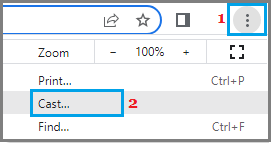 كيفية عرض شاشة الكمبيوتر على التلفزيون: Windows 11/10 23 Cast Option in Google Chrome