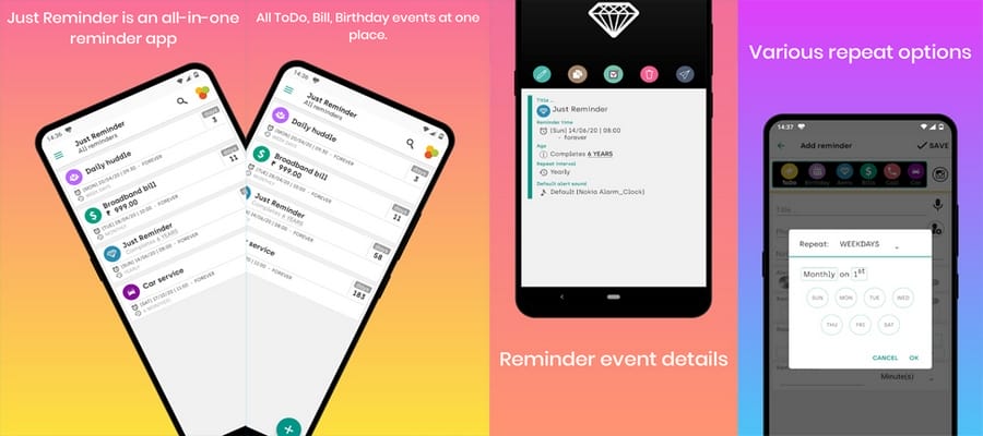 Just Reminder with Alarm