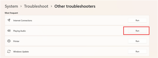 Audio Troubleshooter