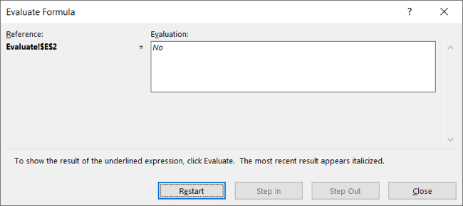 Final evaluation result is the formula result