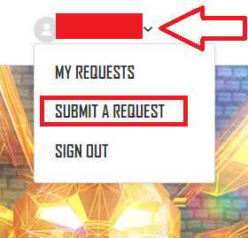 Free Fire submit request طريقة الاتصال بمركز مساعدة Garena Free Fire للإبلاغ عن شكوى