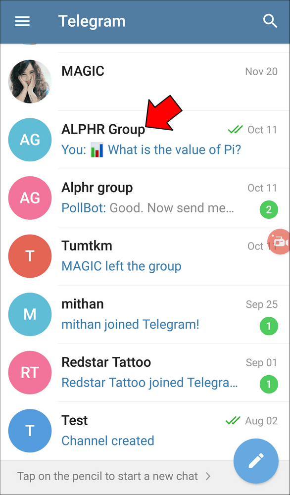 How to Create a Link in Telegram on an Android Device 1 1 Comment créer un lien vers un groupe dans Telegram ?