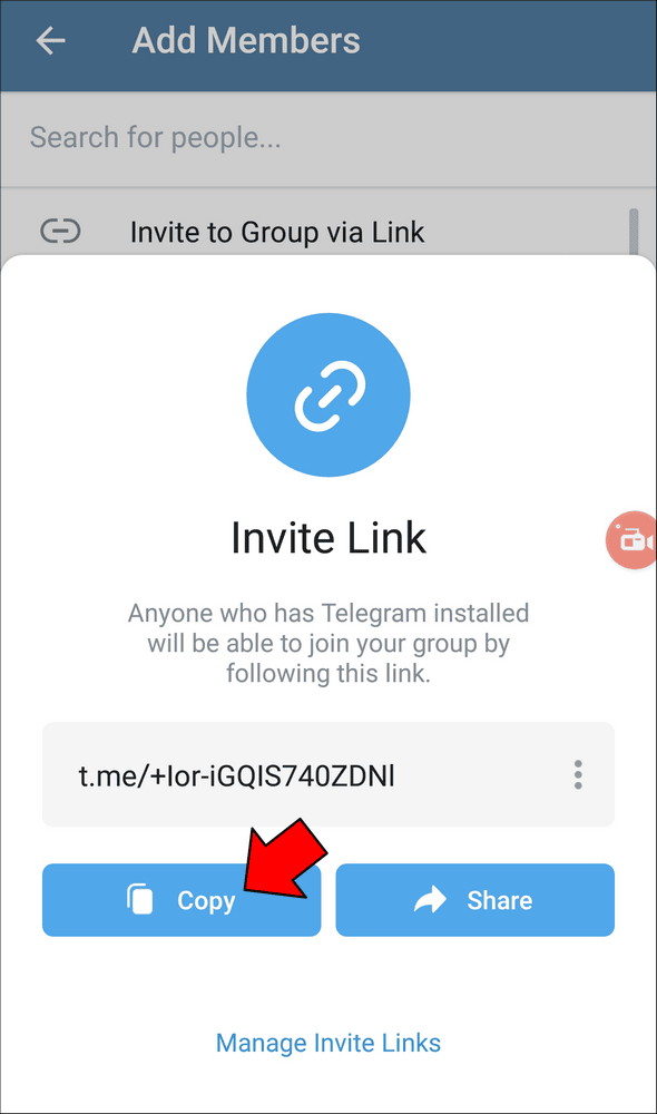 How to Create a Link in Telegram on an Android Device 6 1 Comment créer un lien vers un groupe dans Telegram ?