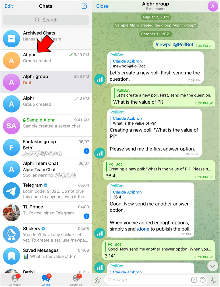 How to Create a Link in Telegram on an iPad 2 1 Comment créer un lien vers un groupe dans Telegram ?