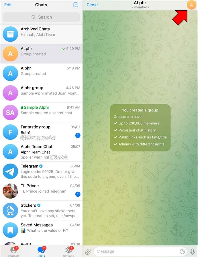 How to Create a Link in Telegram on an iPad 3 1 Comment créer un lien vers un groupe dans Telegram ?