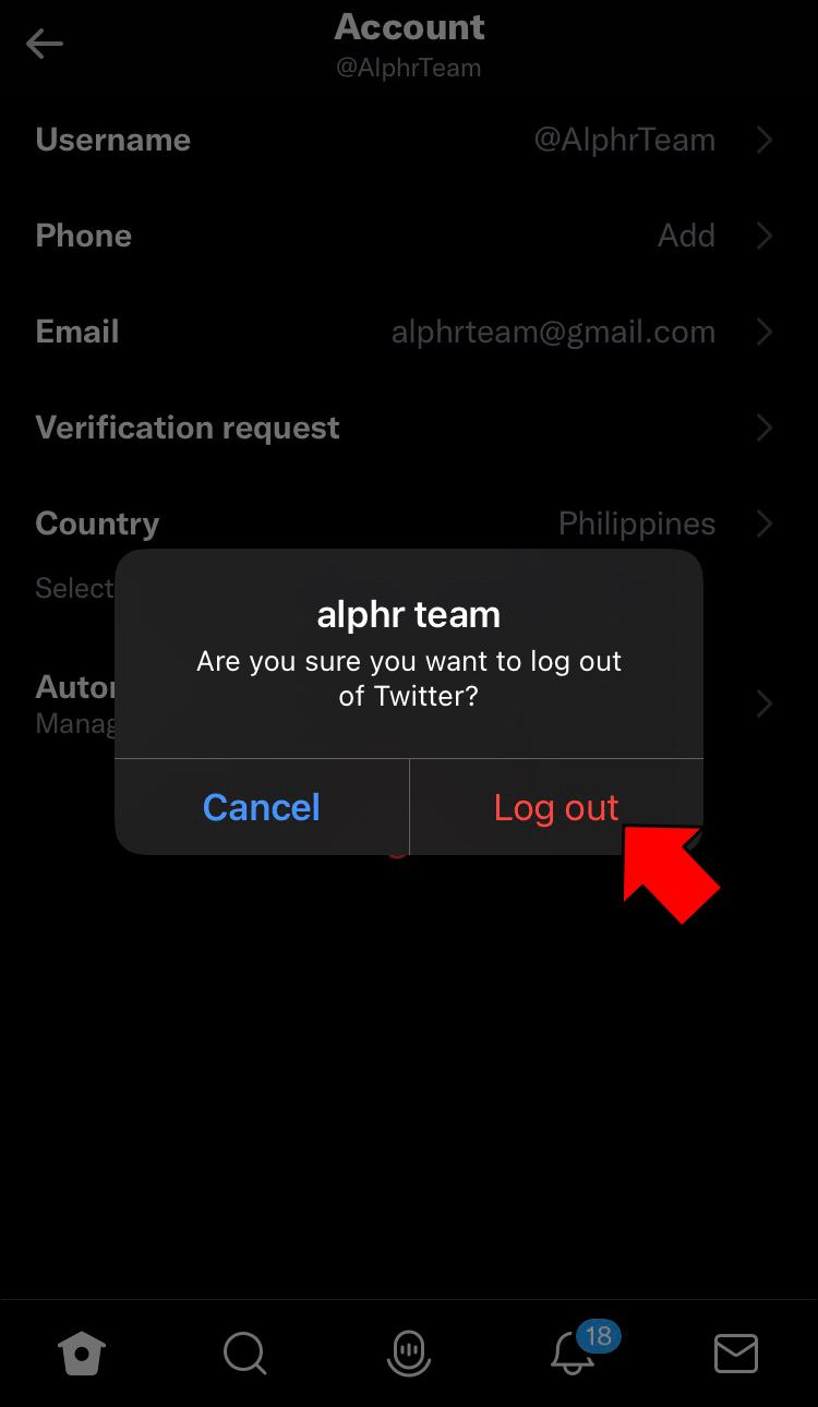 Comment se déconnecter de Twitter (X) sur un PC ou un appareil mobile ? 15 How to Log Out of Twitter on an iPhone 6 1 Comment se déconnecter de Twitter (X) sur un PC ou un appareil mobile ?