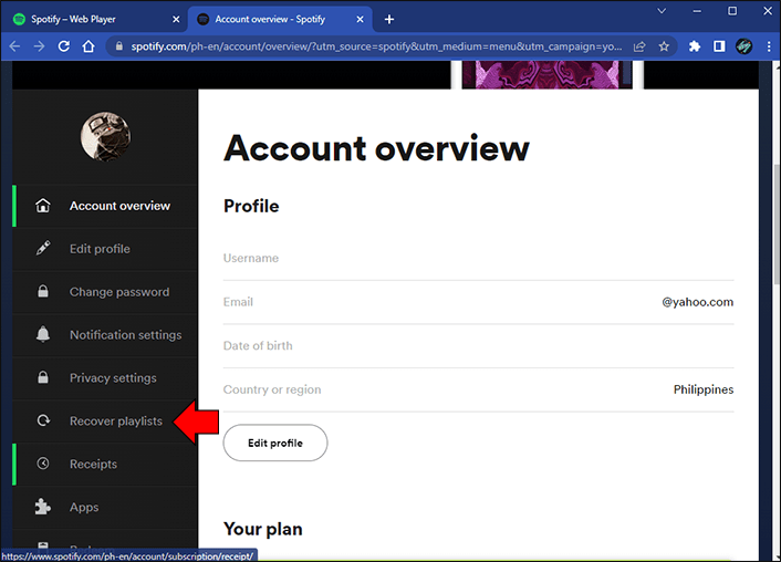 Log Back in and Recover Playlists 4 1 1 Comment récupérer un compte Spotify qui a été piraté ?