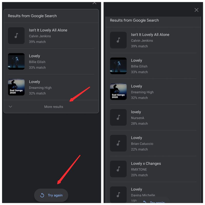 Şarkı Arama: Google'da Arama Yapmak için Mırıldanma 5 search a song by humming-music results
