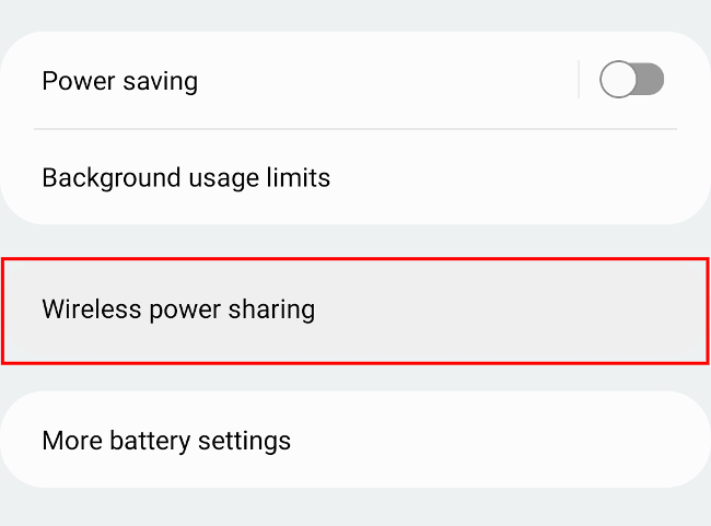 Qu'est-ce que Samsung Wireless PowerShare, et comment l'utiliser ? 3 Select Wireless Power Sharing.