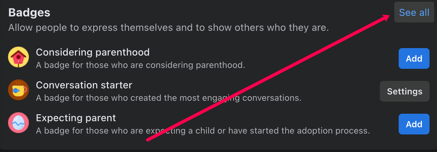 Quels sont tous les badges Facebook - une liste complète 9 Screen Shot 2022 07 20 at 1.40.09 PM Quels sont tous les badges Facebook - une liste complète