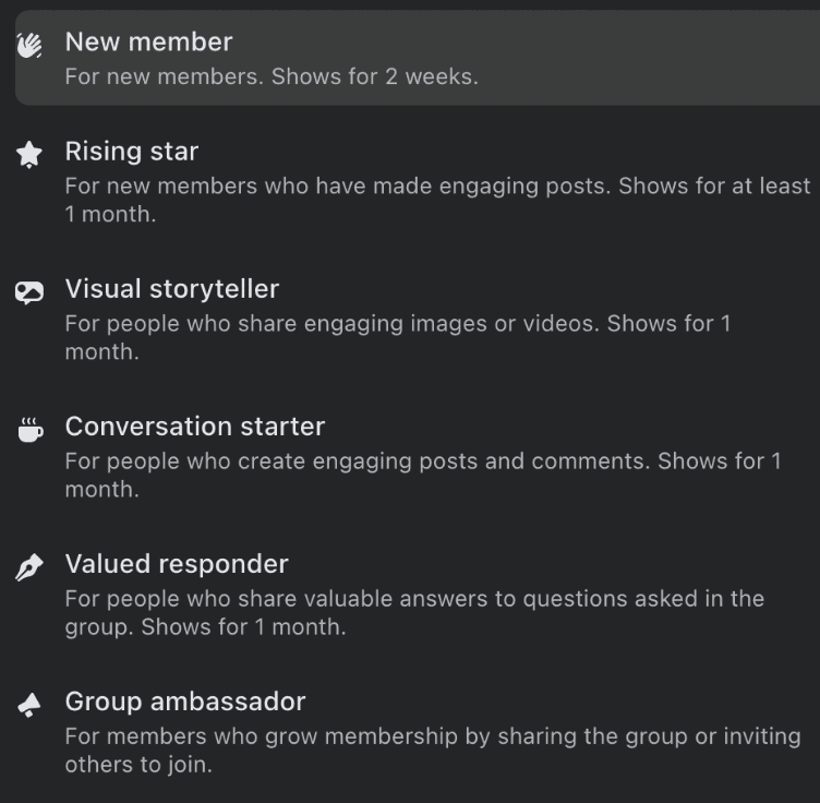 Quels sont tous les badges Facebook - une liste complète 2 Screen Shot 2022 07 20 at 12.38.25 PM Quels sont tous les badges Facebook - une liste complète