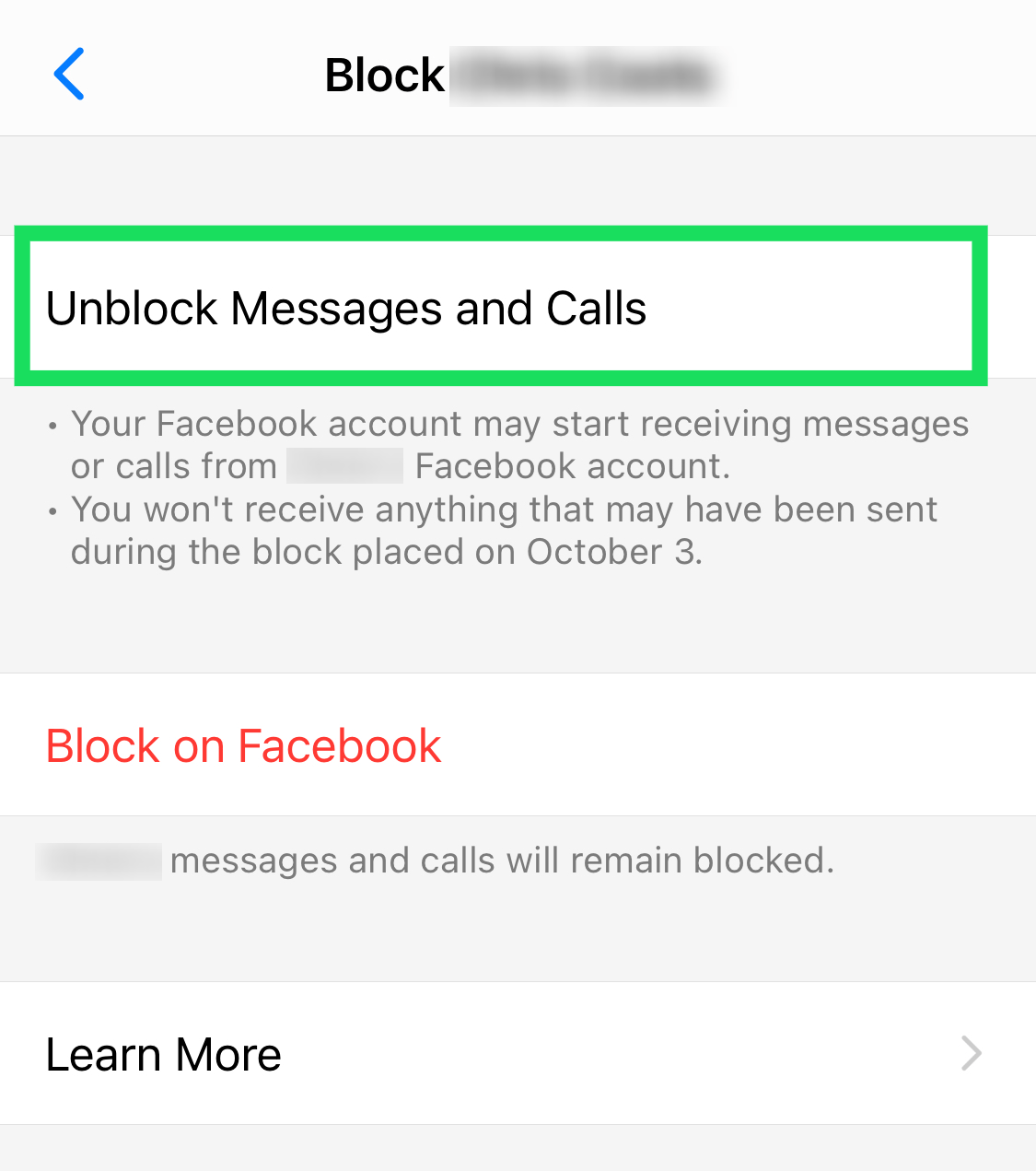 Screenshot 6 2 طريقة إلغاء حظر شخص ما على ماسنجر