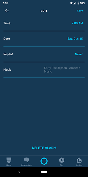 Screenshot 20181214 173259 Comment régler l'alarme Amazon Echo pour qu'elle vous réveille en musique ?