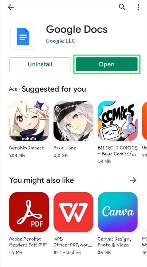 Screenshot 20211124 190344 Google Play Store 1 Comment créer une page de grade Google Doc
