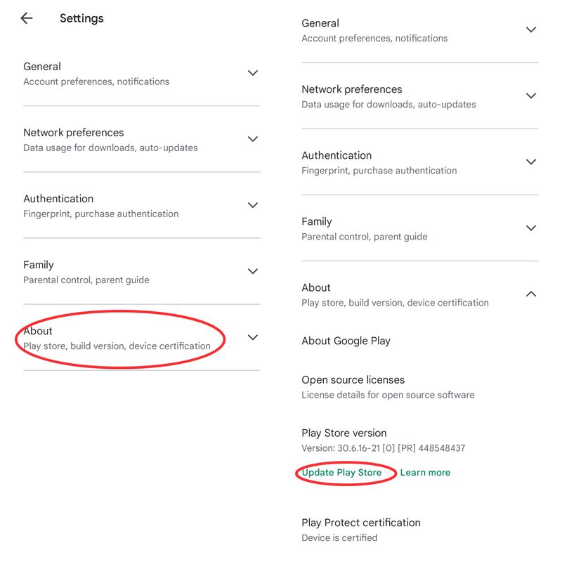 Google Play Store Güncelle - Step 2