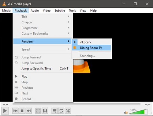 VLC Media Menu