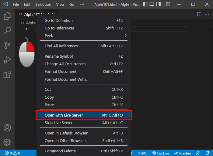 Comment ouvrir dans le navigateur à partir du code VS 33 Visual Studio Code 20 1 1 Comment ouvrir dans le navigateur à partir du code VS