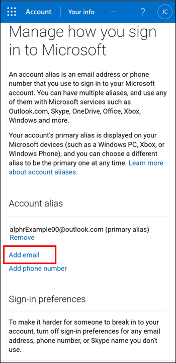 add email كيفية تغيير البريد الالكتروني في Outlook