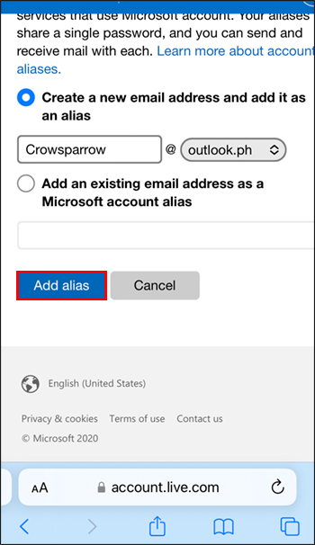 adds كيفية تغيير البريد الالكتروني في Outlook