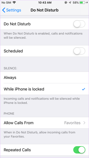 Airplane vs عدم الإزعاج مقابل الوضع الصامت على آيفون ايباد 4