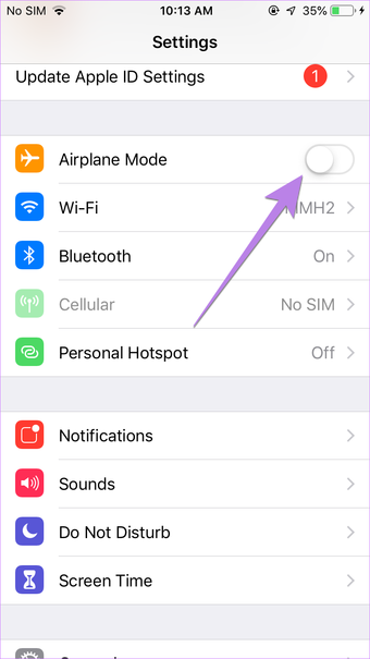 وضع الطائرة مقابل عدم الإزعاج مقابل الوضع الصامت على آيفون ايباد 7