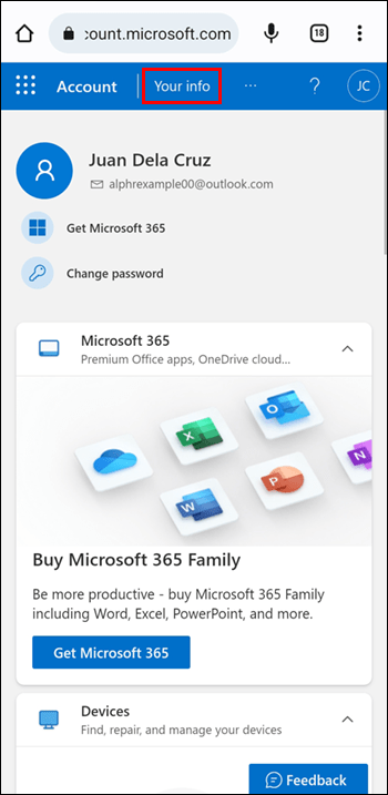 android info كيفية تغيير البريد الالكتروني في Outlook