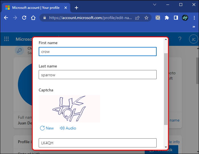 capcha1 كيفية تغيير البريد الالكتروني في Outlook