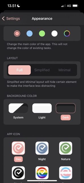 تعرض مجموعة من الرموز التي يمكنك تغيير مظهرك إليها بشكل منظم
