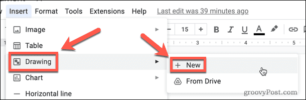 circle a word google docs drawing new 1 Comment encercler un mot dans Google Docs